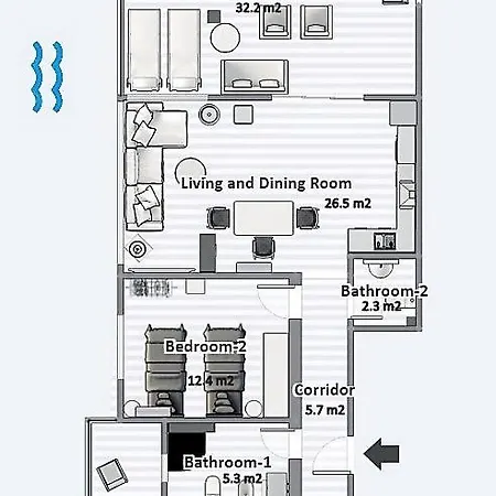 Daire Viola Sea View Penthouse *